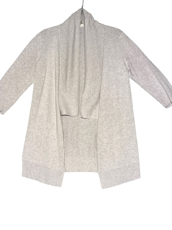 Eileen Fisher Sweaters - EILEEN FISHER Oatmeal Organic Cotton Open Front Draped Cardigan Petite Small PS